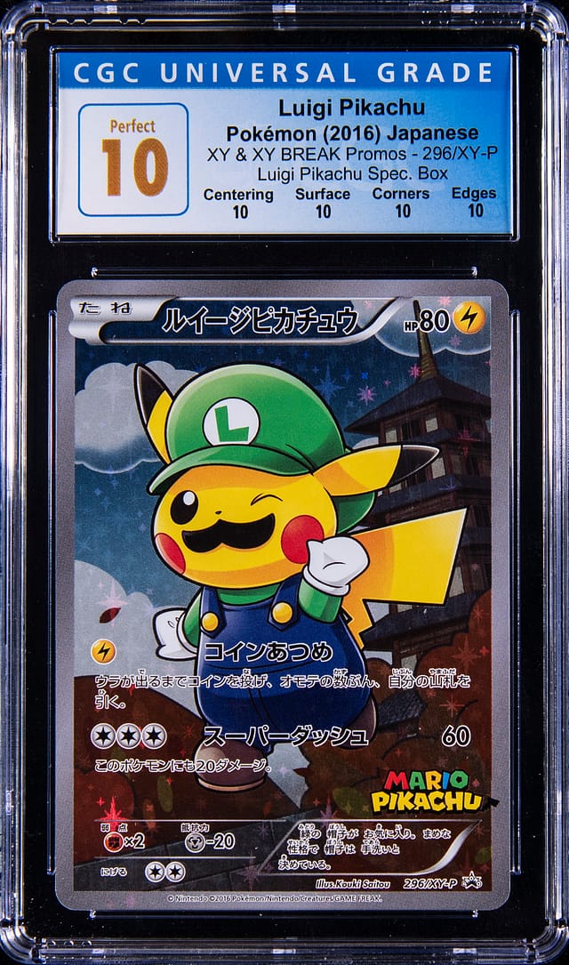 2016 Luigi Pikachu CGC Perfect 10 Sells for $36.6K