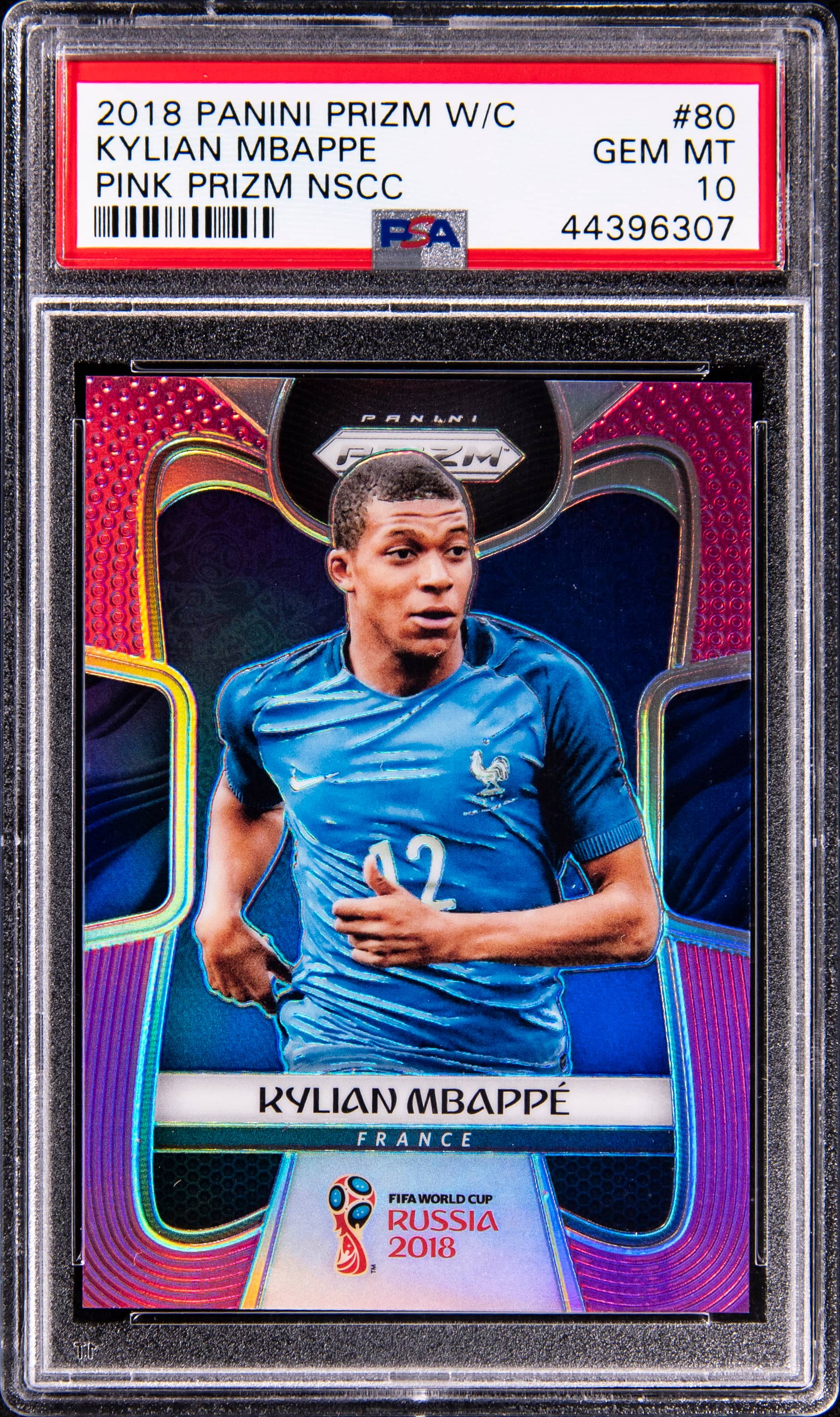 Mbappé 2018 Prizm NSCC Pink /8 PSA 10 Sells for $36K