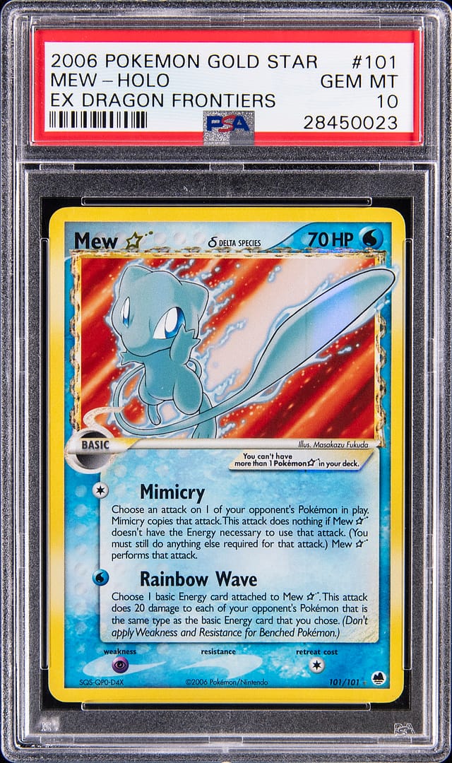 PSA 10 Gold Star Mew Sale: 2006 EX Dragon Frontiers