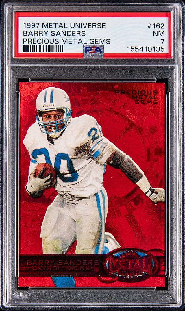 1997 PMG Red Barry Sanders PSA 7 sells for $34,167