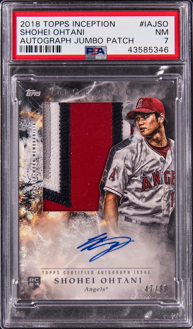 2018 Ohtani Inception Patch Auto Rookie Sells for $14K