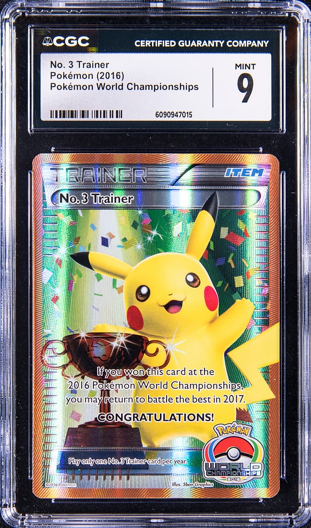 2016 No. 3 Trainer Trophy Pikachu CGC 9 Sells for $26.8K