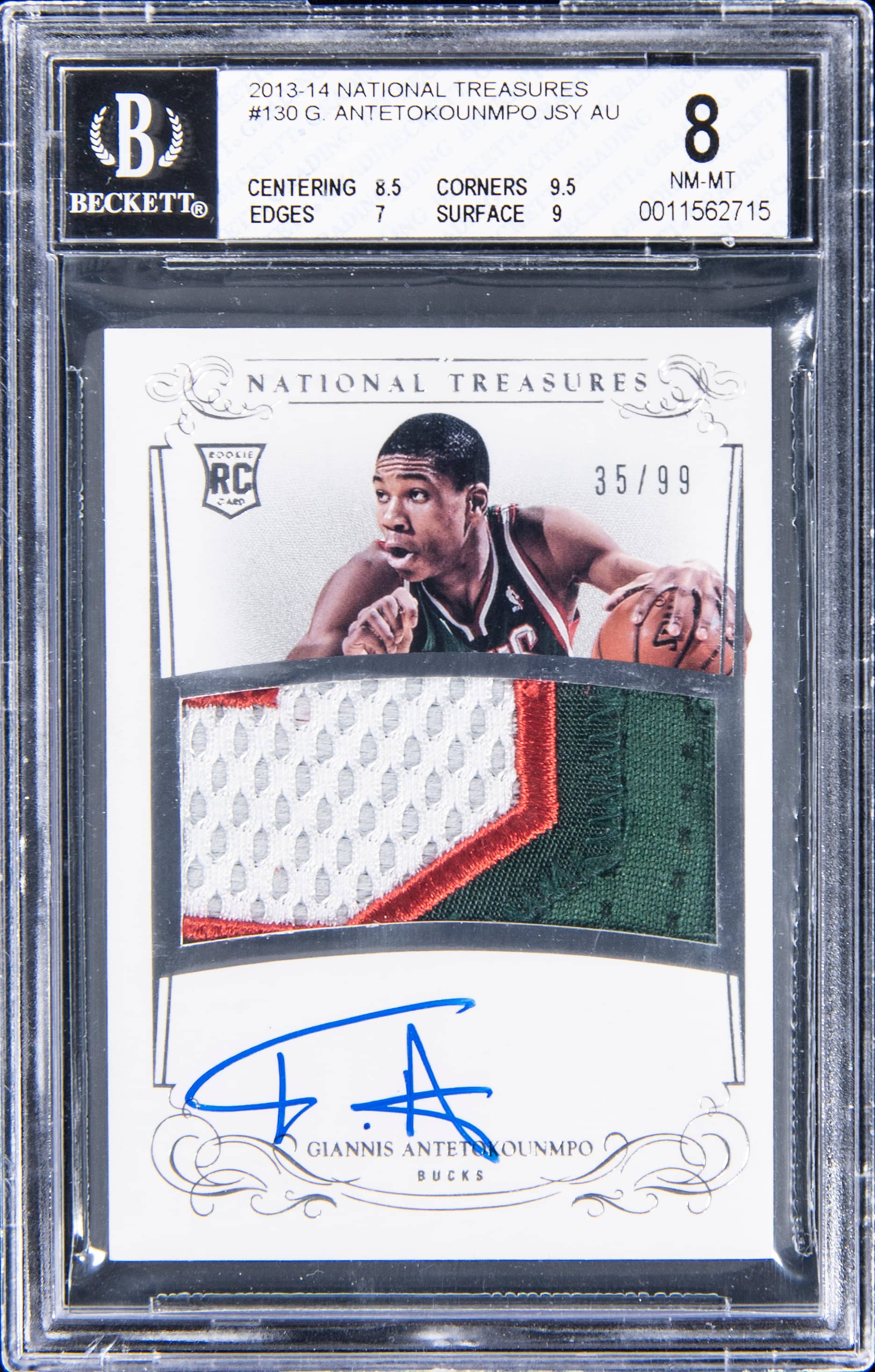 Giannis 2013-14 NT RPA /99 BGS 8 Sells for $28K