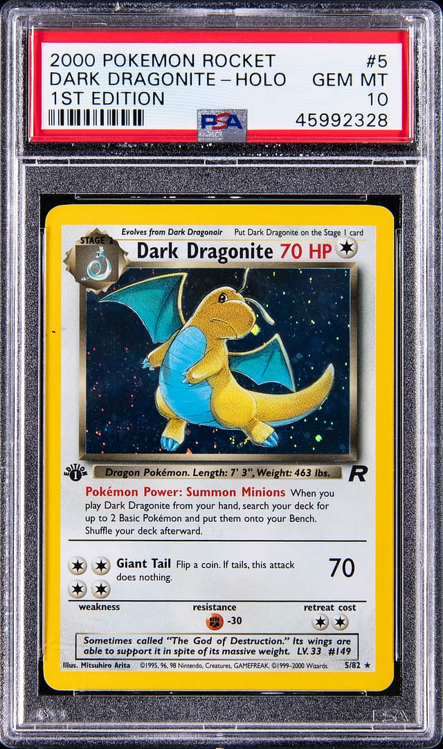 2000 Dark Dragonite PSA 10 Team Rocket Sale at Goldin
