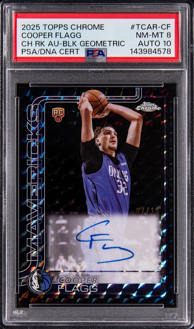 Cooper Flagg Chrome Rookie Auto /10 Sets $20K Mark