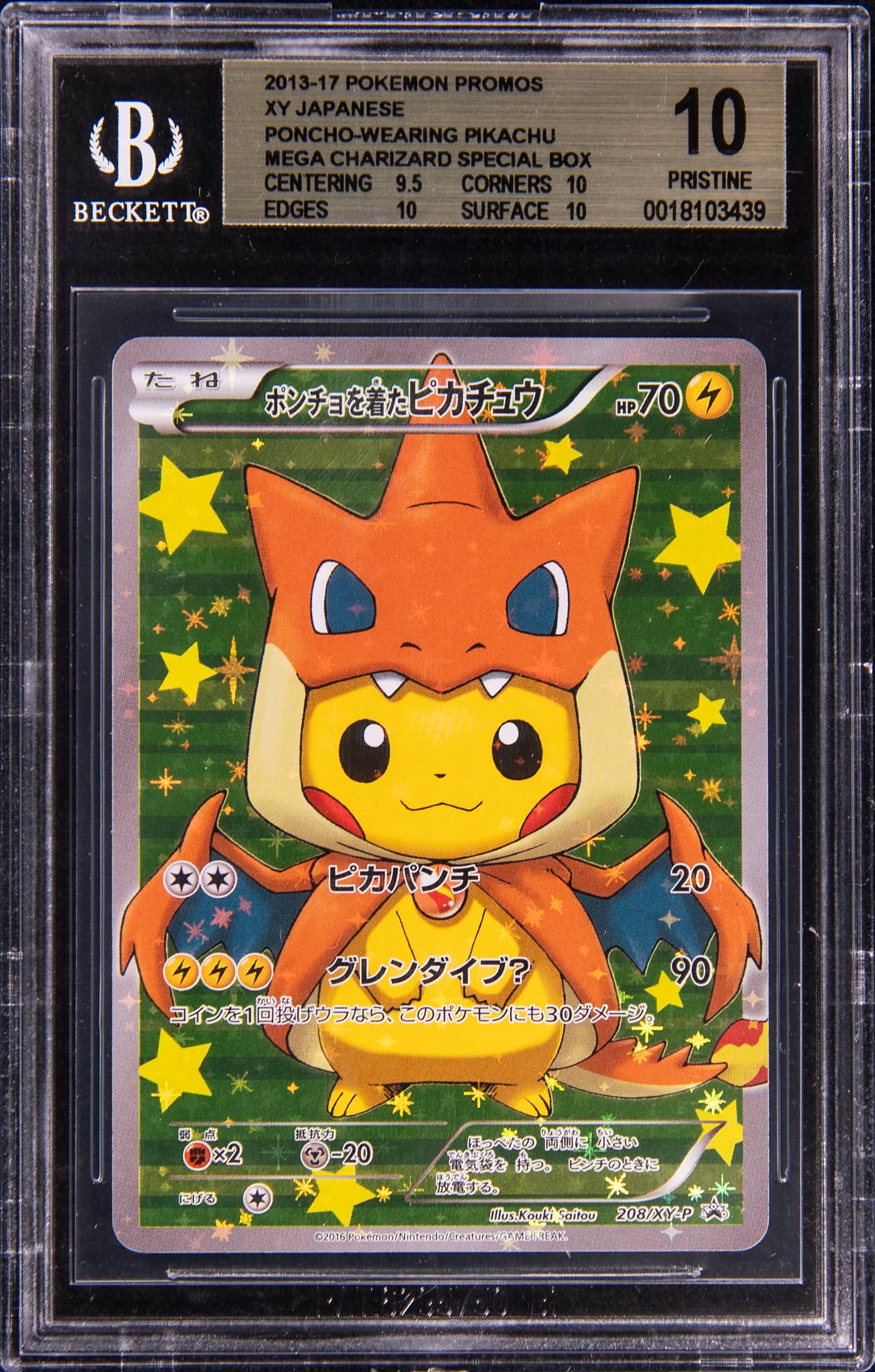 BGS 10 Mega Charizard Y Poncho Pikachu Sells for $17K