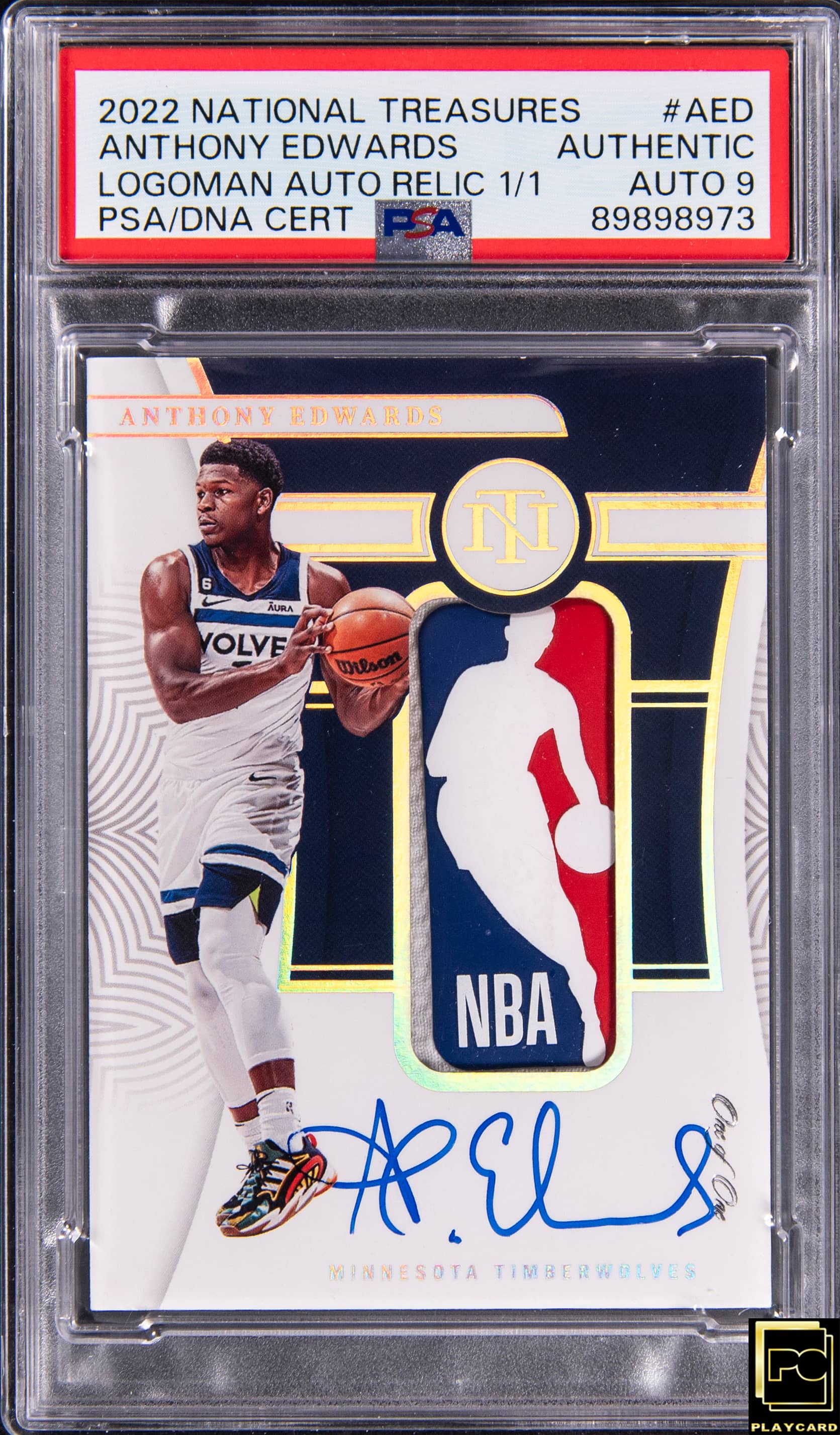 Anthony Edwards NT Logoman Auto 1/1 sells for $182k