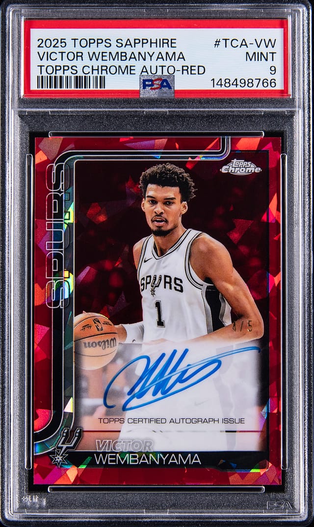 Victor Wembanyama Sapphire Auto /5 sells for $63,440