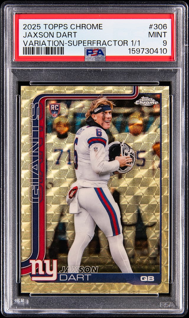 Jaxson Dart 2025 Topps Chrome SuperFractor $591K Sale