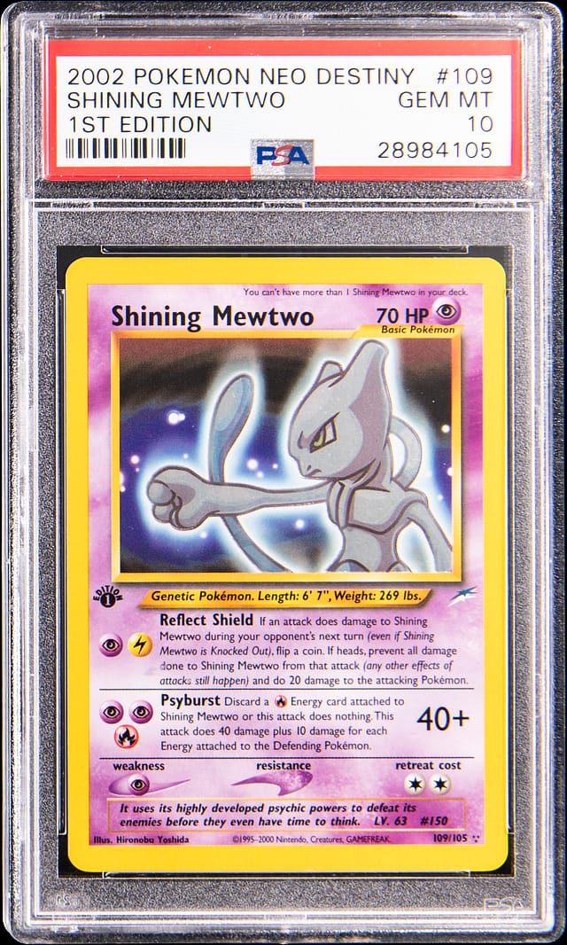 Shining Mewtwo PSA 10 Neo Destiny Sale at Goldin