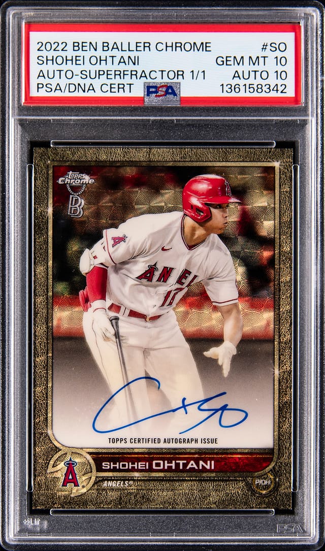 Shohei Ohtani 2022 Ben Baller SuperFractor Auto Sale