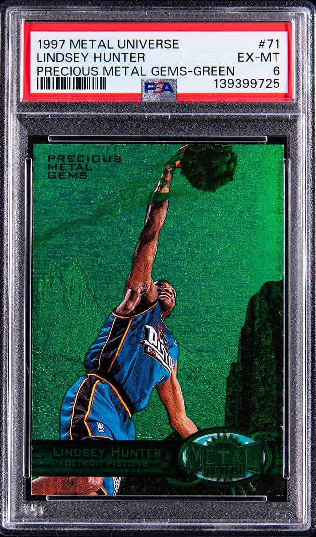 Lindsey Hunter 1997-98 PMG Green PSA 6 Sells for $20K