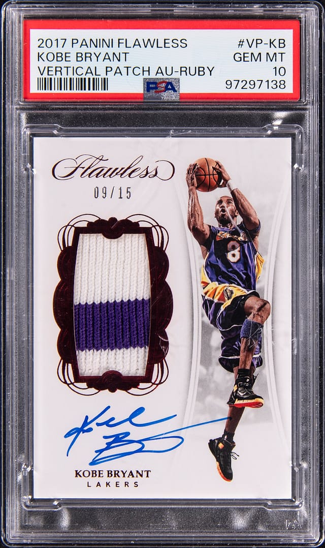 Kobe 2017-18 Flawless Ruby Patch Auto PSA 10 Sale