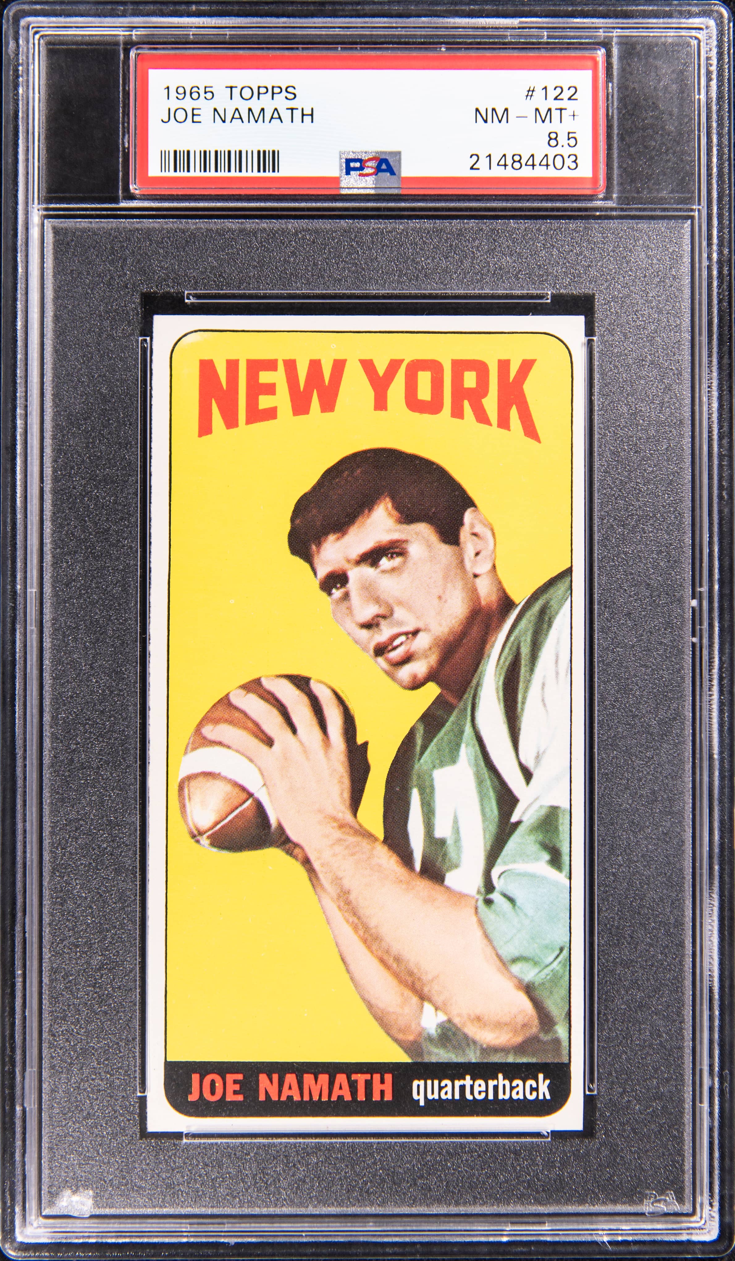 1965 Topps Joe Namath PSA 8.5 Rookie Sells for $173K
