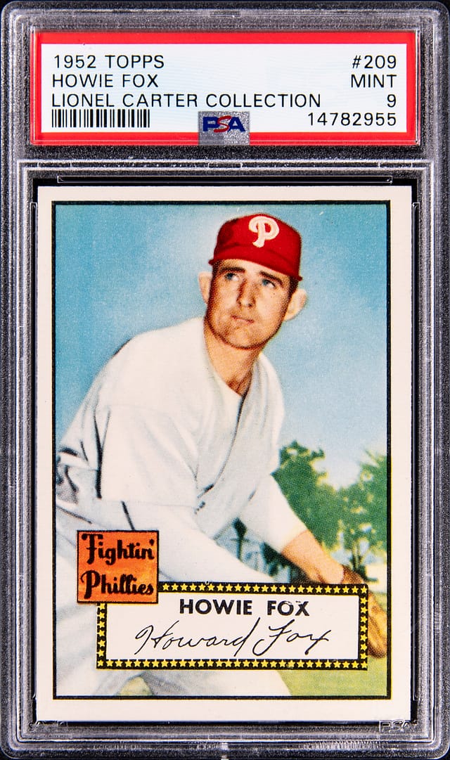 1952 Topps Howie Fox PSA 9 Carter Card Sells for $16K