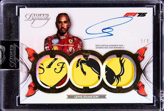Lewis Hamilton 2025 Topps Dynasty F1 1/1 Gold Sale