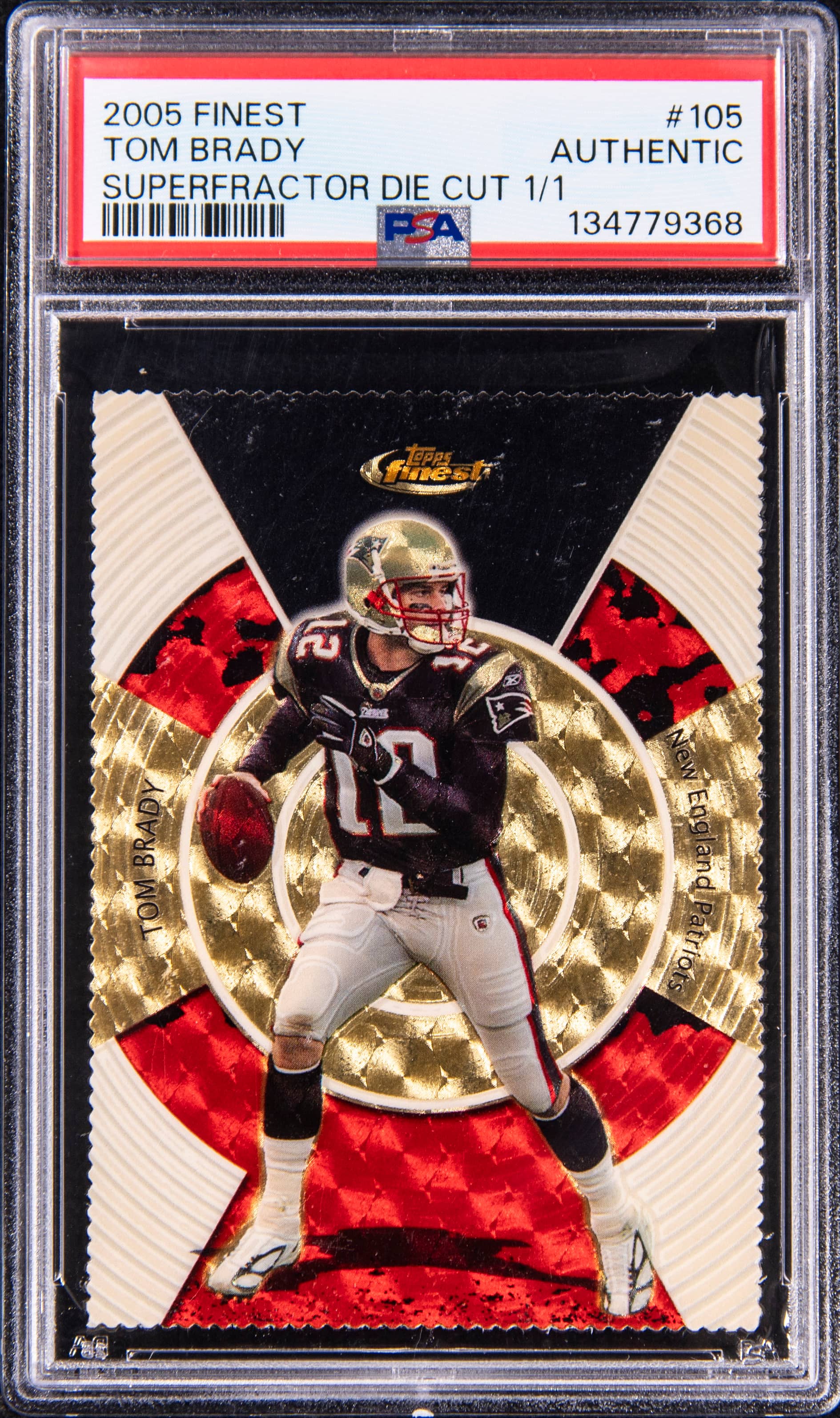 Tom Brady 2005 Finest SuperFractor 1/1 sells for $704K