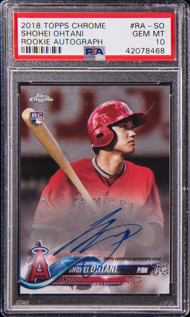 Shohei Ohtani 2018 Topps Chrome Auto PSA 10 Sale