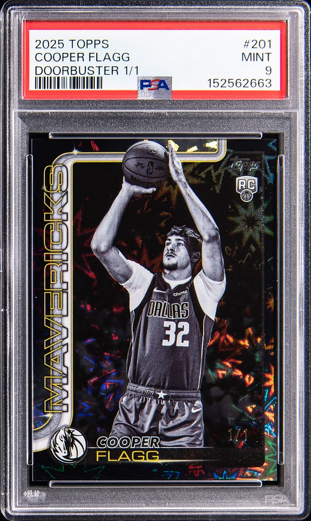 Cooper Flagg 1/1 Topps Doorbuster Rookie Hits $31K