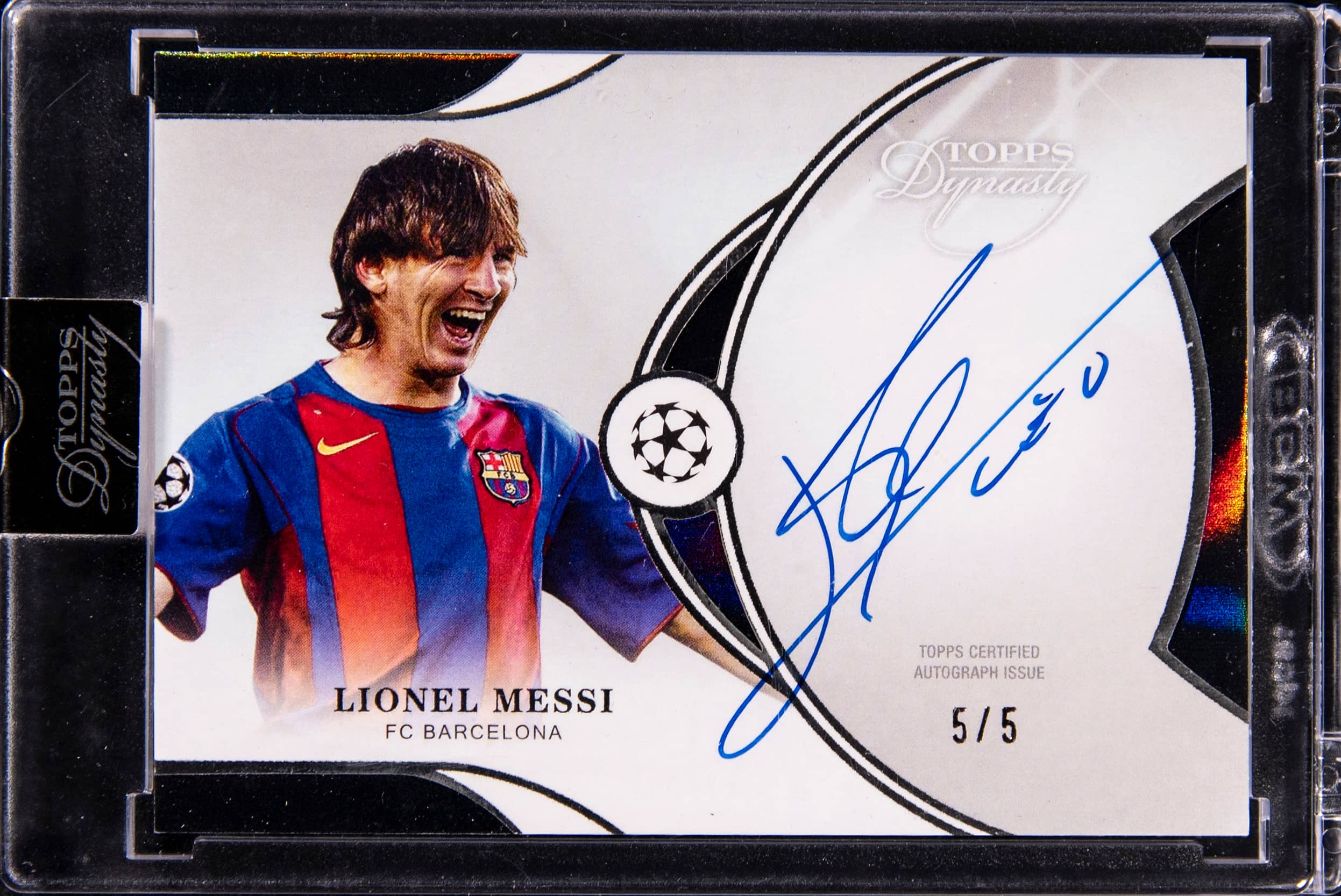 Lionel Messi 2024-25 Dynasty UCC Black /5 Sells for $18K