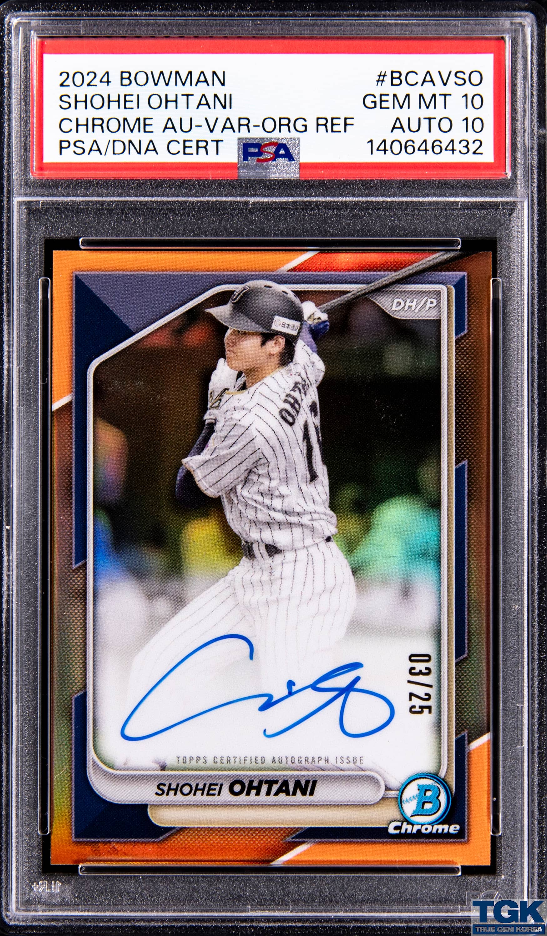 Shohei Ohtani 2024 Bowman Chrome Orange Auto Sale