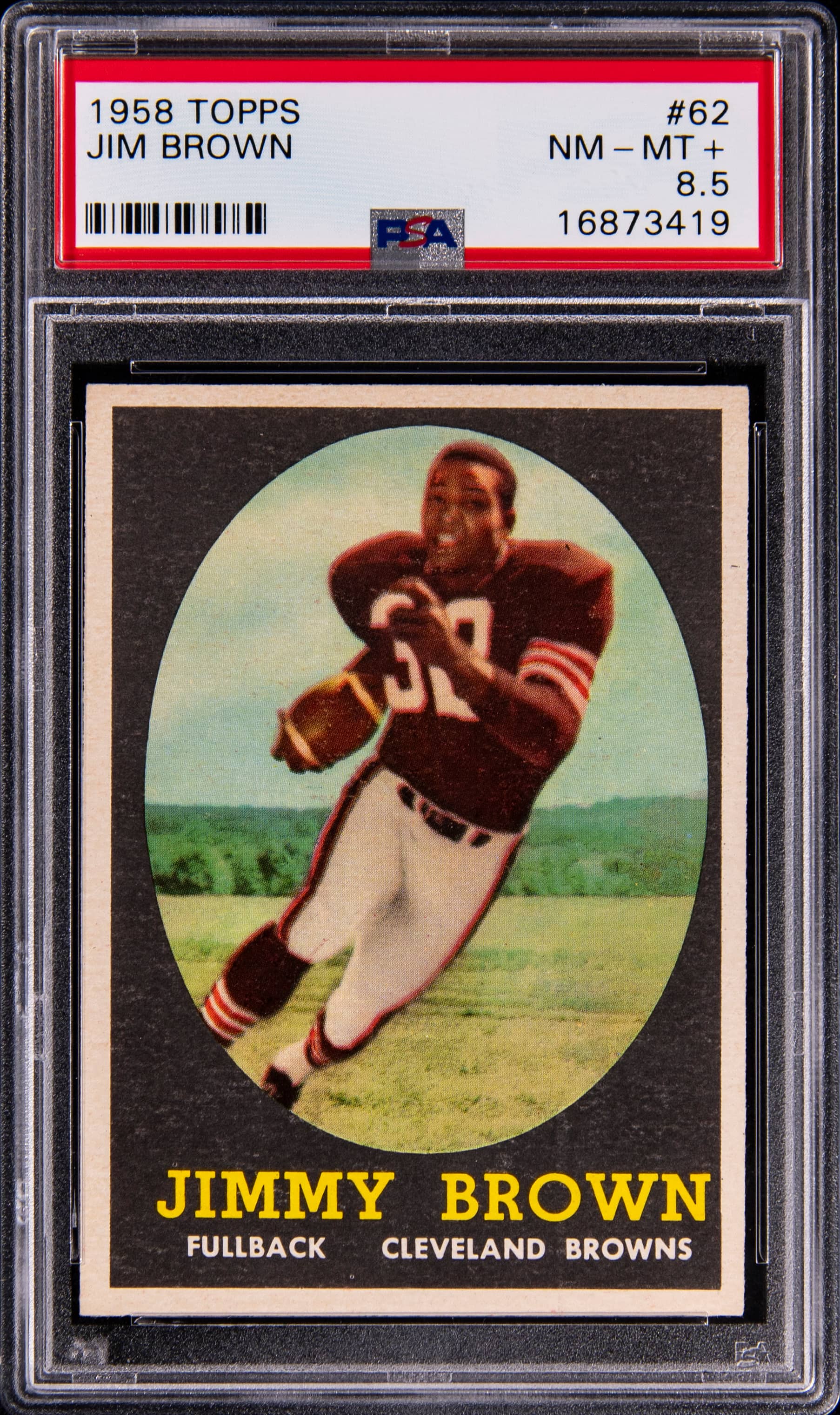 1958 Topps Jim Brown Rookie PSA 8.5 Sells for $219K