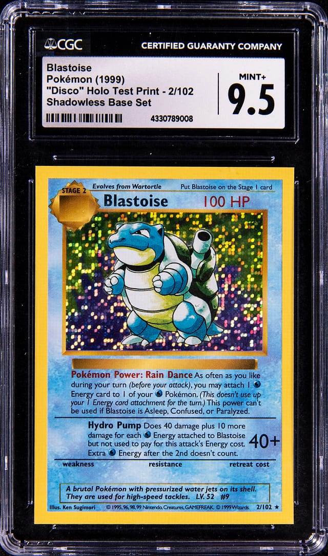 1999 Disco Holo Test Blastoise CGC 9.5 Sells