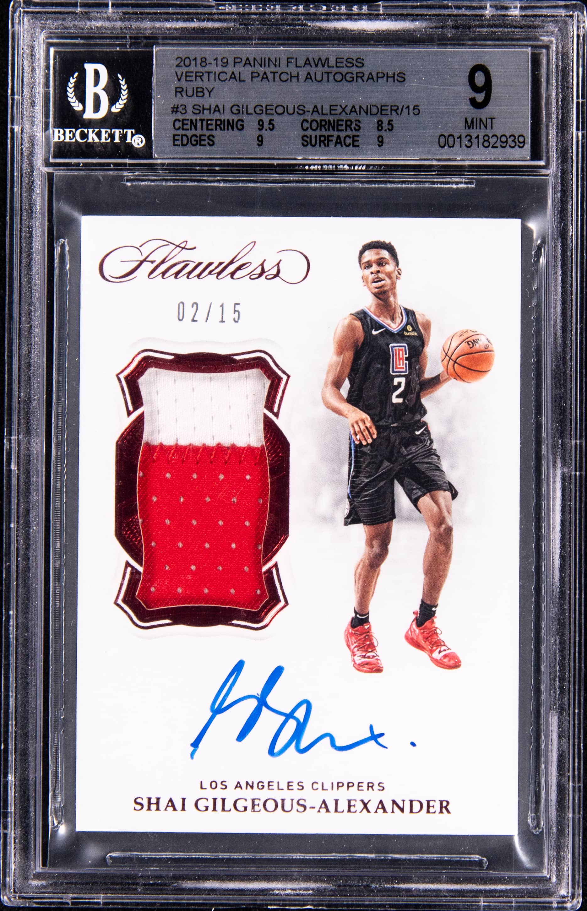 2018 Flawless SGA Ruby RPA /15 Sells for $36,600