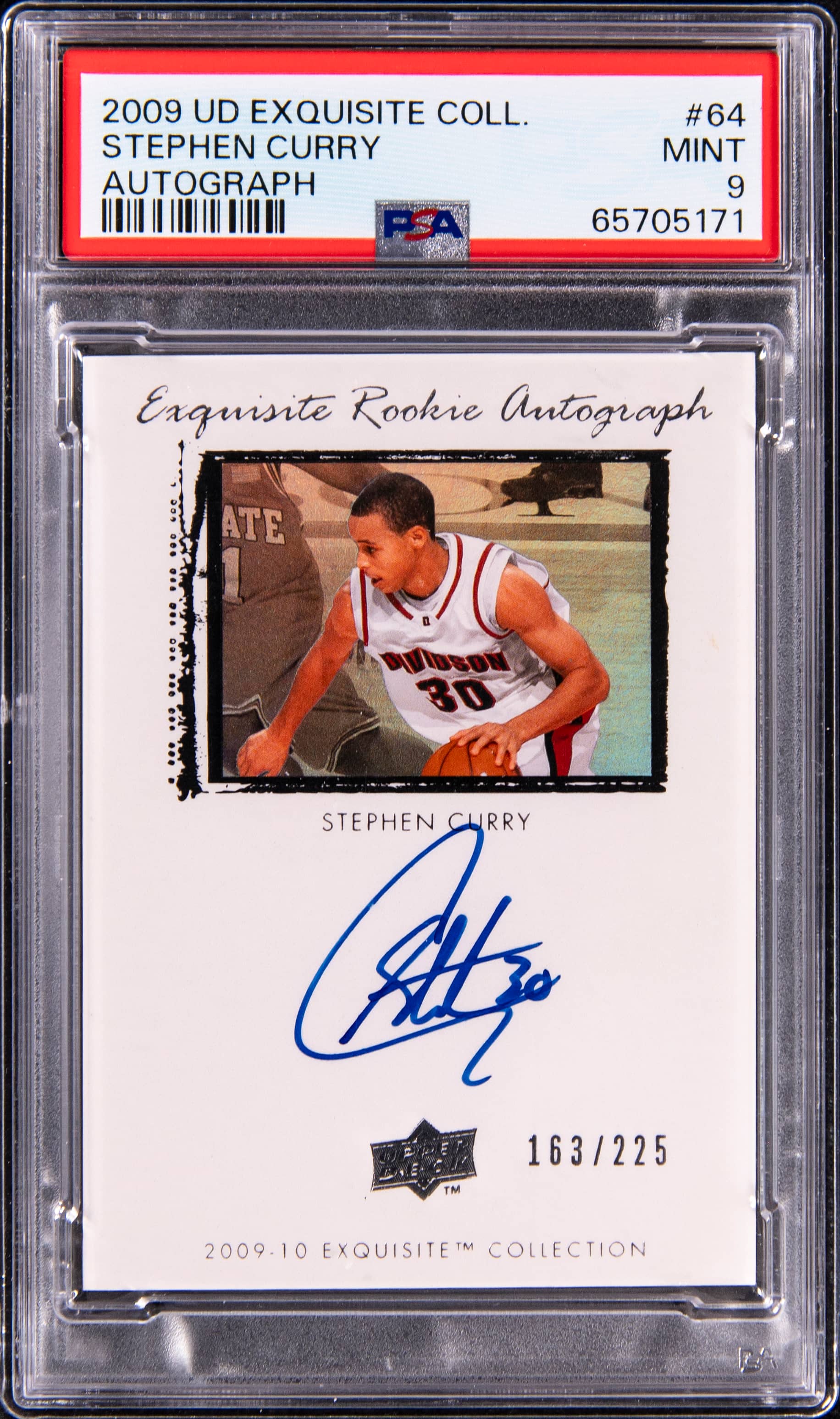 Stephen Curry 2009-10 Exquisite Rookie Auto PSA 9 Sale