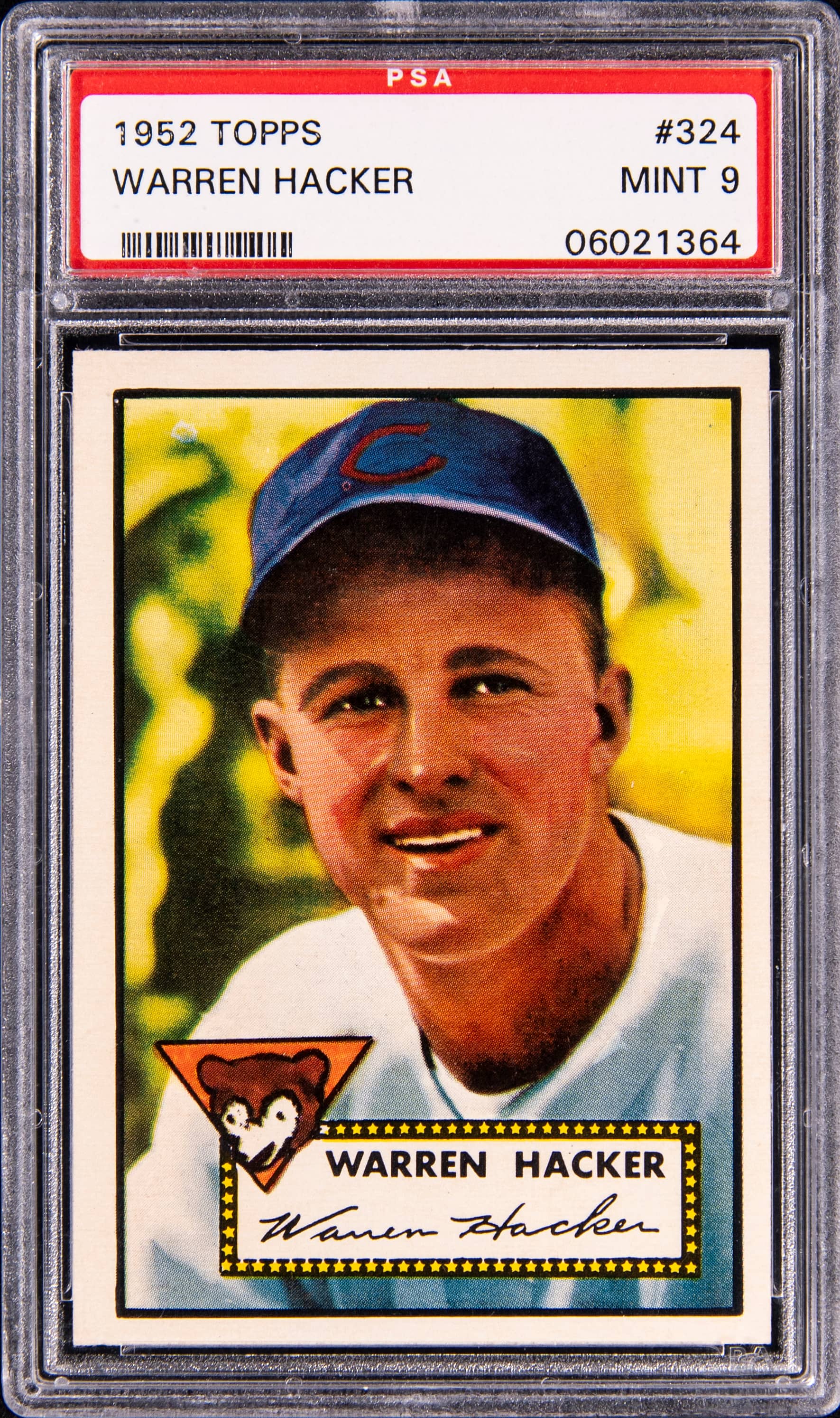 1952 Topps Warren Hacker PSA 9 Sells for $15,860