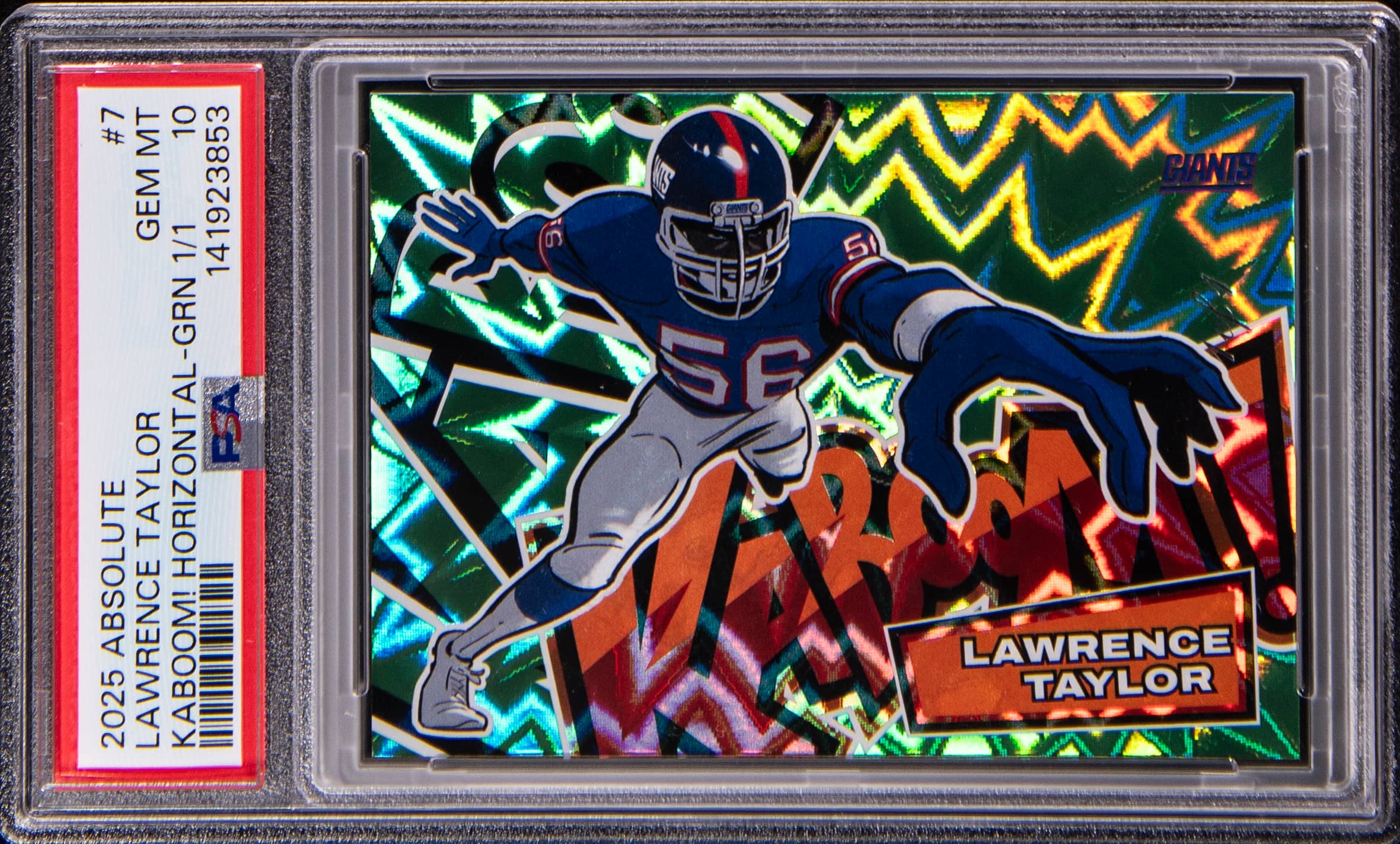 Lawrence Taylor 2025 Kaboom Green 1/1 PSA 10 Sale