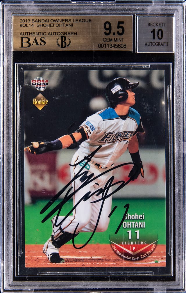2013 BBM Shohei Ohtani Signed Rookie BGS 9.5 Sale