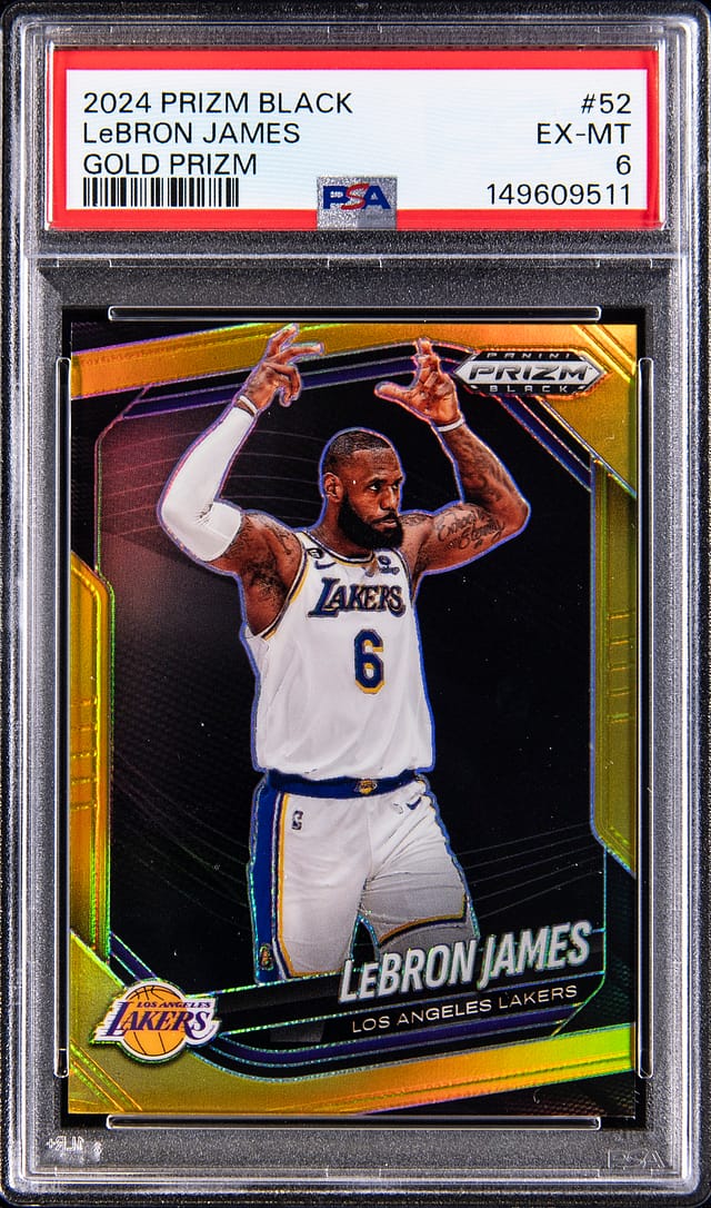 LeBron 2024-25 Prizm Black Gold /10 Sells for $54,729