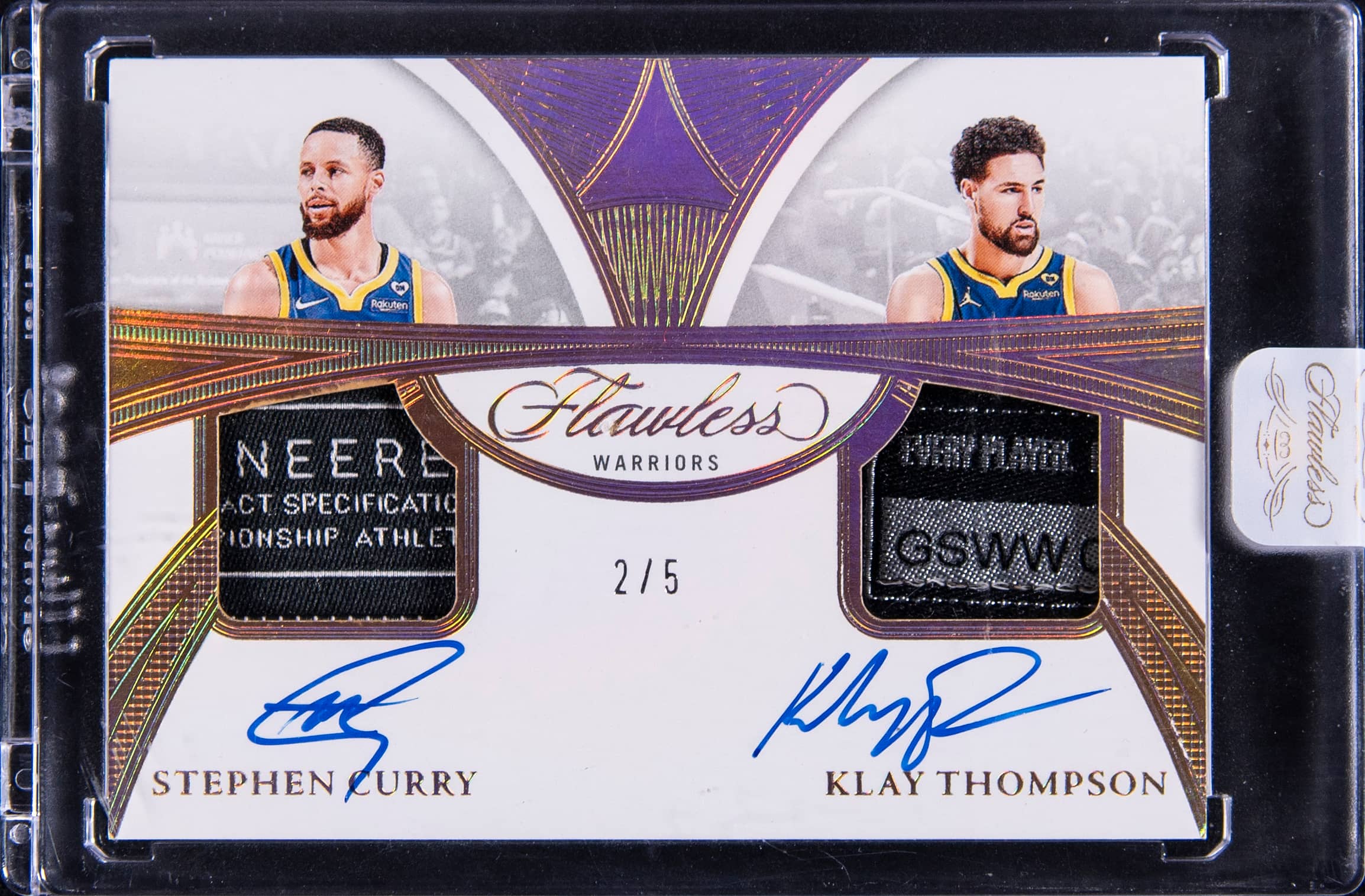 Curry & Klay 2024-25 Flawless Dual Tag Auto Sells