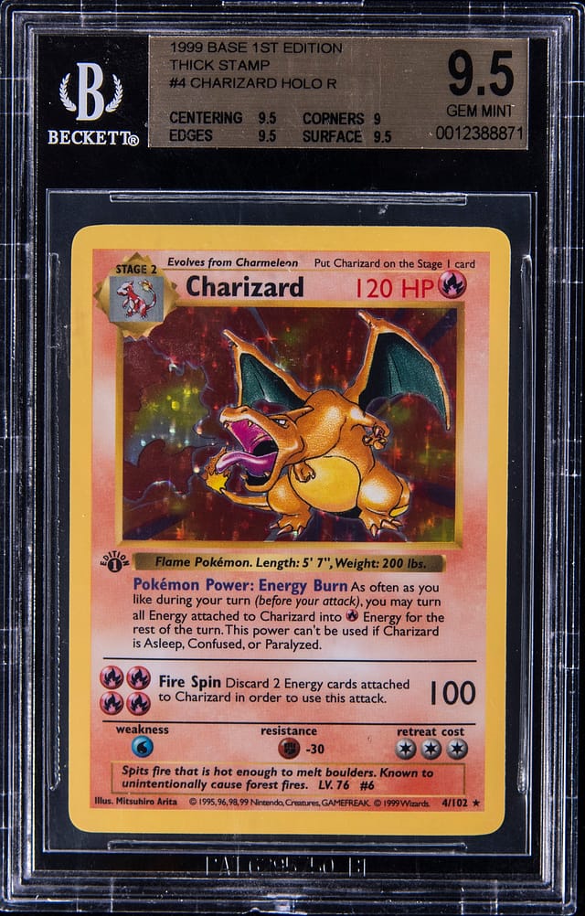 BGS 9.5 1st Edition Charizard Sells for $81K
