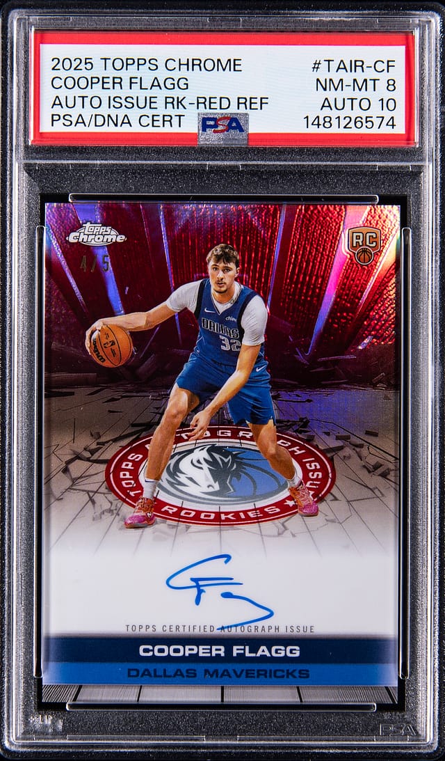 Cooper Flagg Red Refractor /5 Topps Chrome Sale