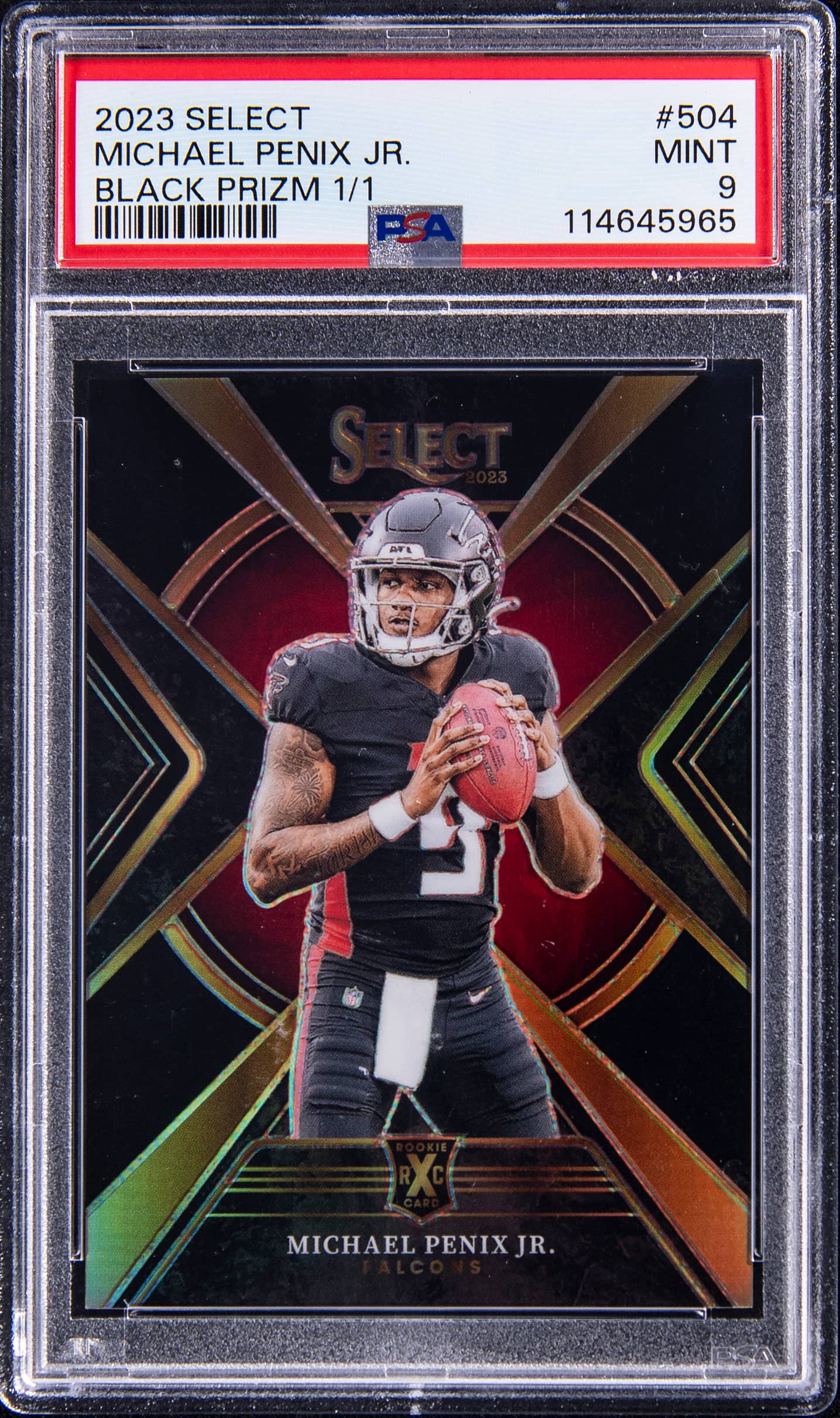 2023 Select Black Prizm 1/1 Michael Penix Jr. PSA 9 Sale