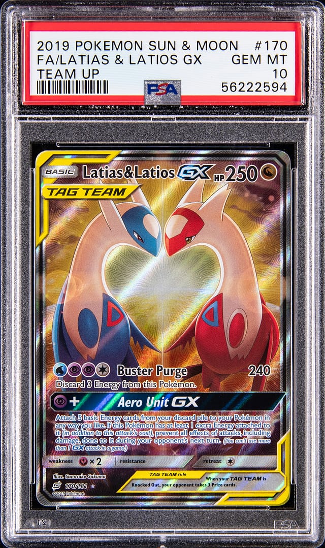2019 Latias & Latios GX PSA 10 sells for $13,420