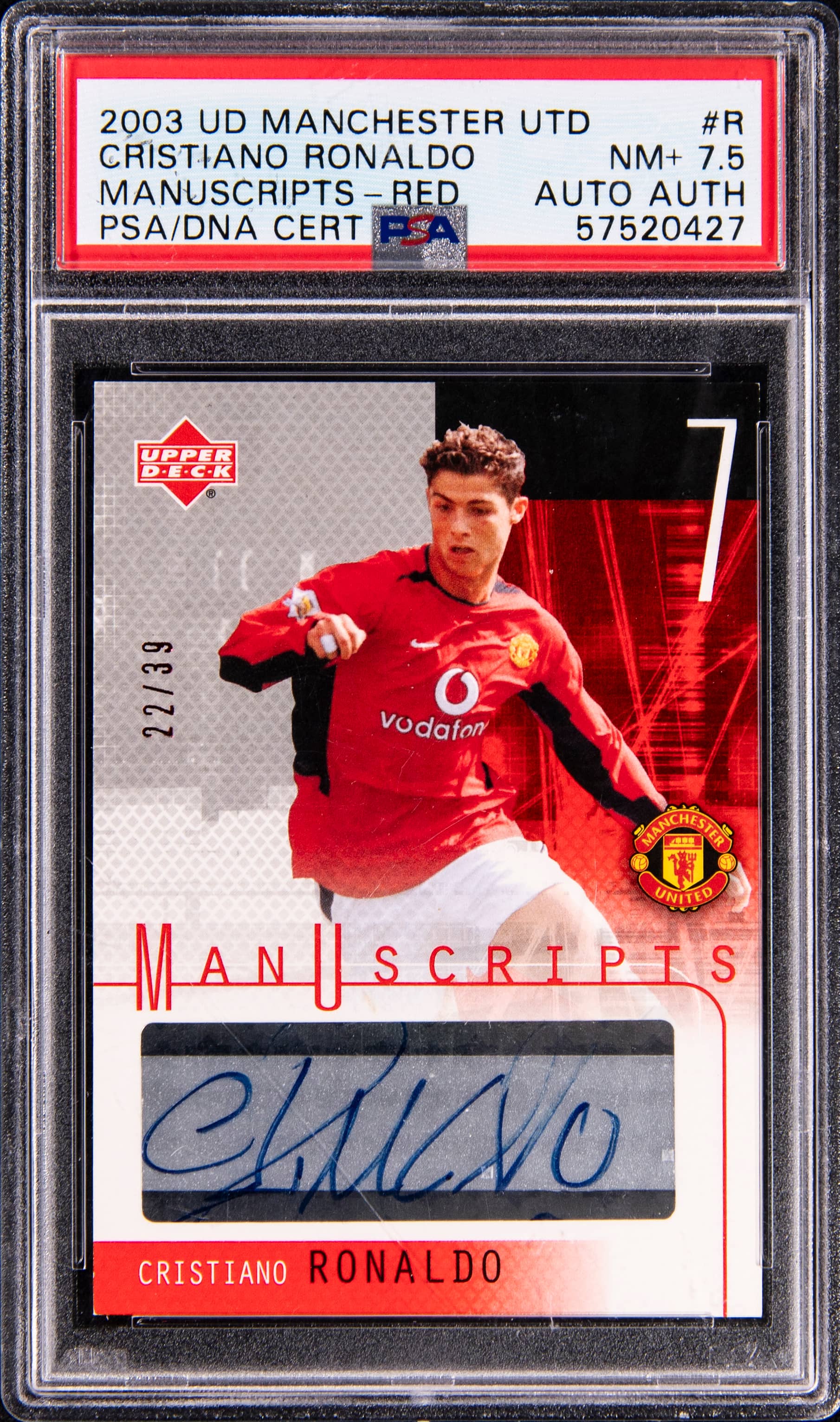 2003 ManUscripts Red Ronaldo Auto /39 Sells for $41K