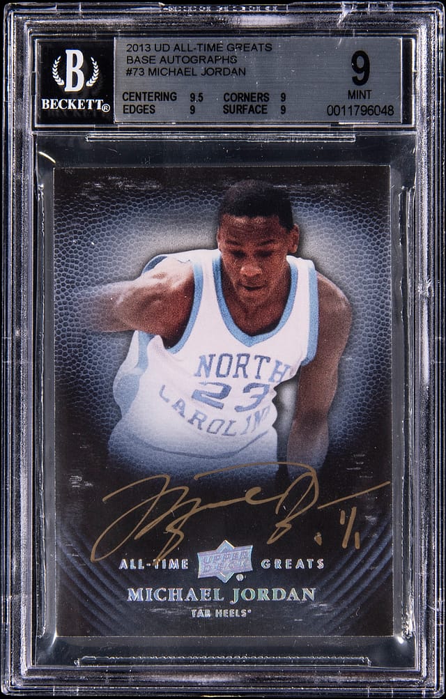 2013 UD All‑Time Greats Jordan 1/1 Auto BGS 9 Sale