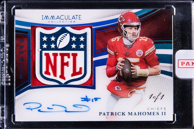 Patrick Mahomes 1/1 Immaculate Shield Sells for $36K