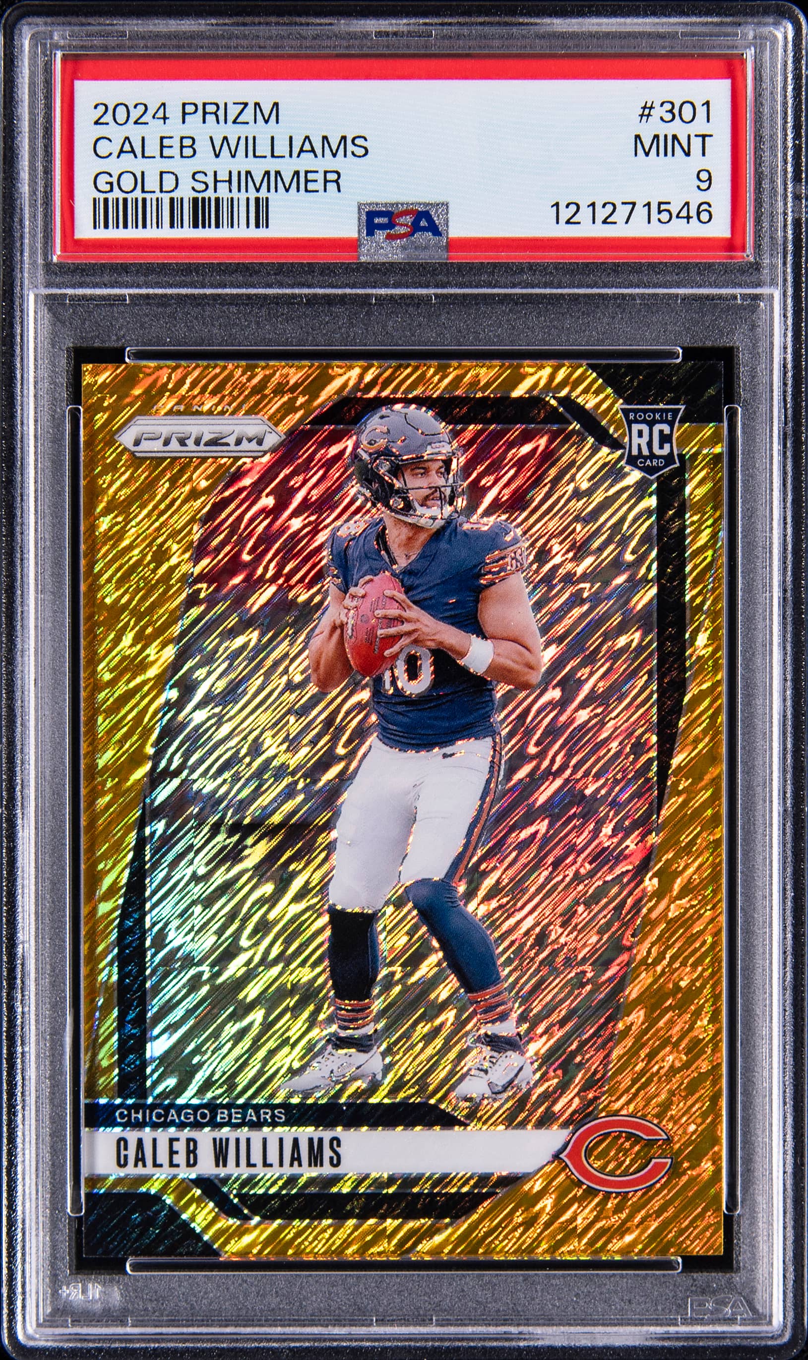 Caleb Williams 2024 Prizm Gold Shimmer PSA 9 Sale