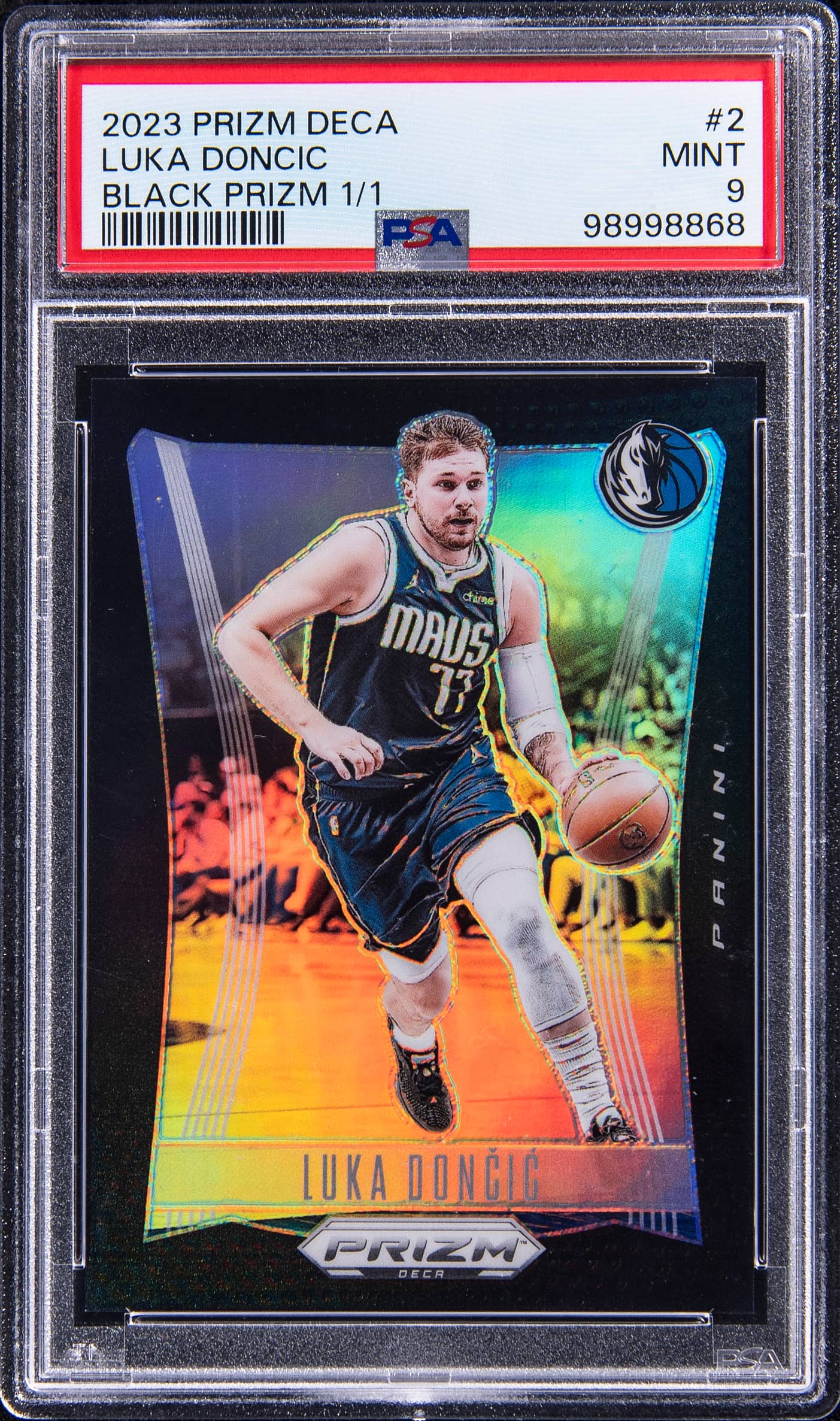 Luka Doncic 2023-24 Prizm Deca Black 1/1 Sells for $915K