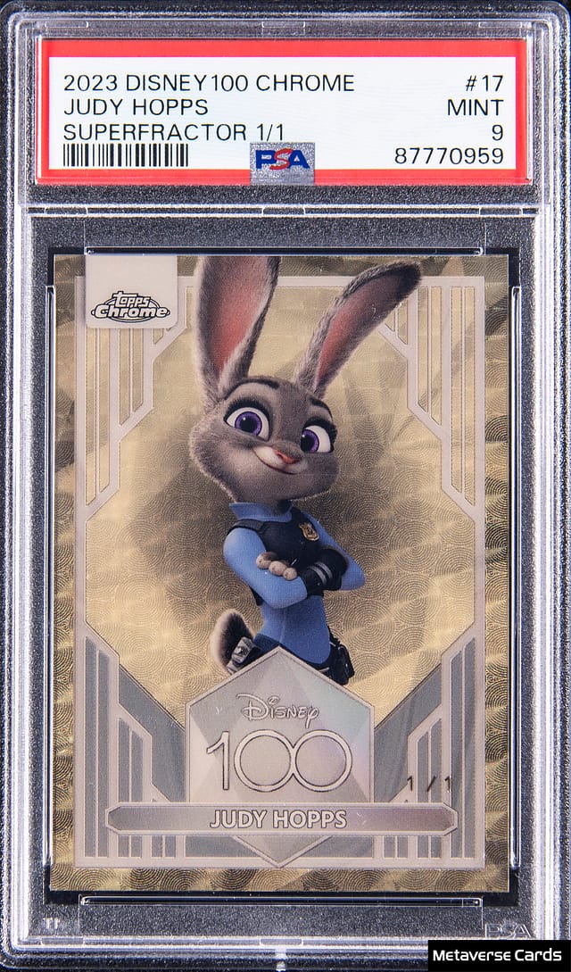 Judy Hopps Disney100 SuperFractor 1/1 Sells for $56K