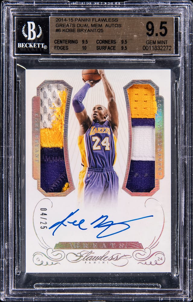 Kobe Bryant 2014-15 Flawless Dual Auto Patch Sells Big