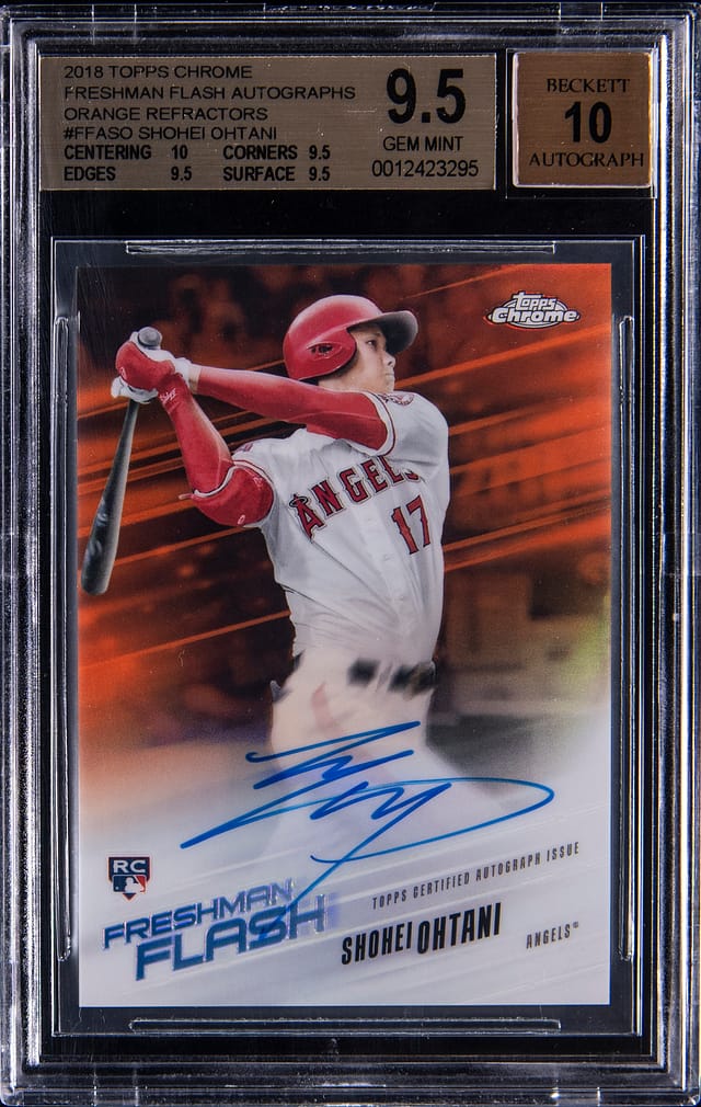 Shohei Ohtani 2018 Freshman Flash Orange BGS 9.5 Sale