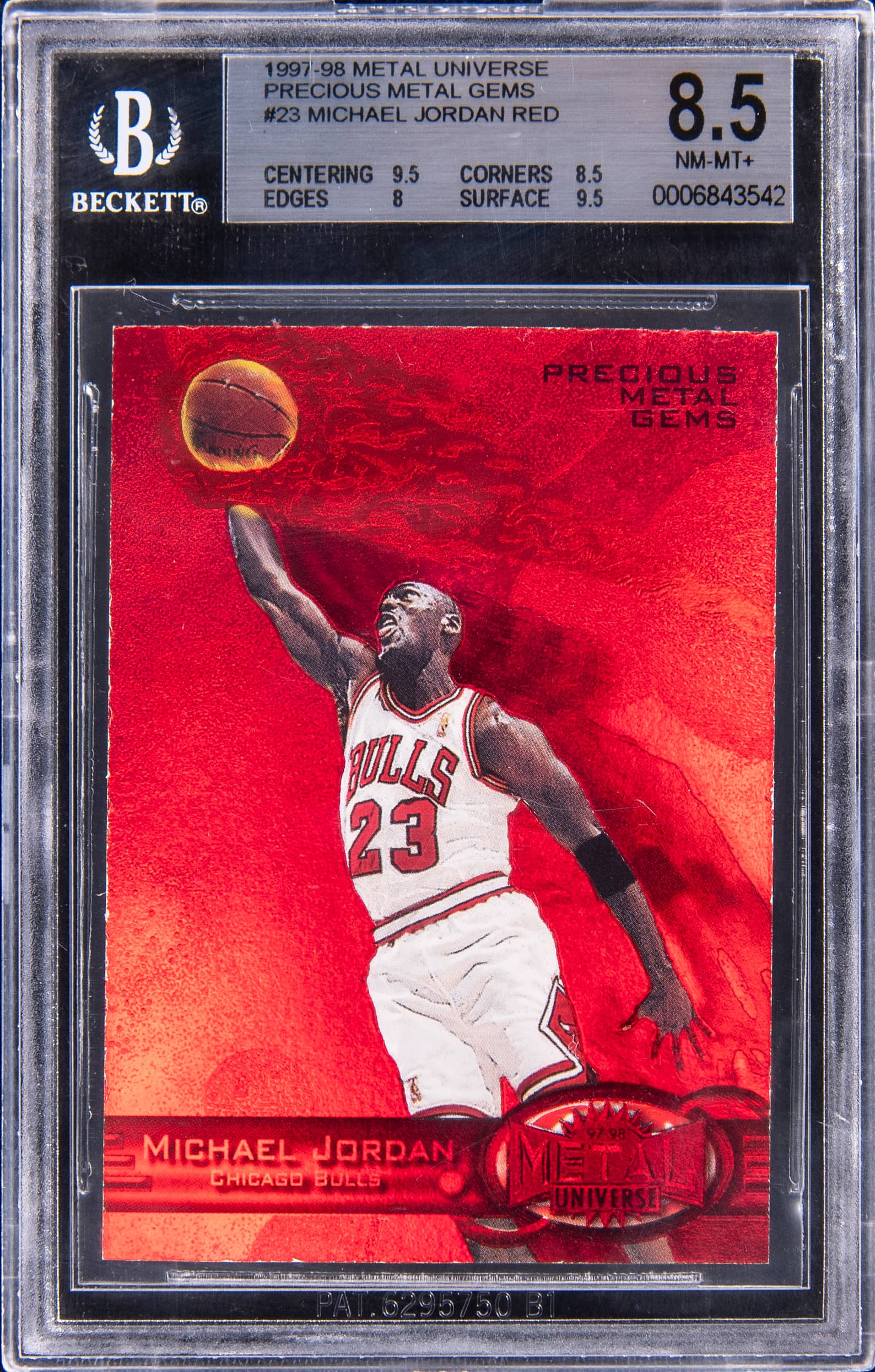 1997-98 PMG Red Michael Jordan BGS 8.5 Sale
