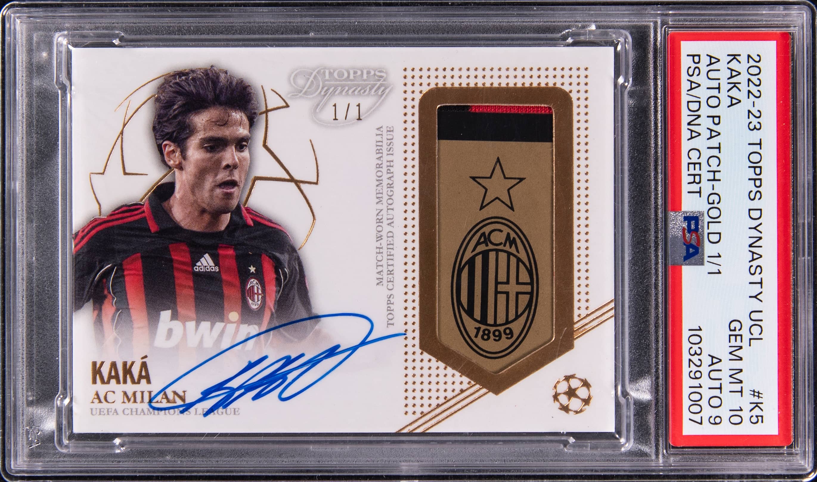 Kaka 1/1 2022-23 Dynasty UCL Patch Auto Sells for $17K