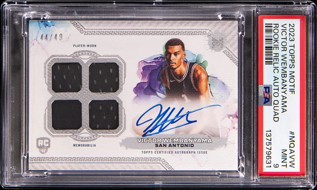 Victor Wembanyama 2023-24 Motif Rookie Auto Sale