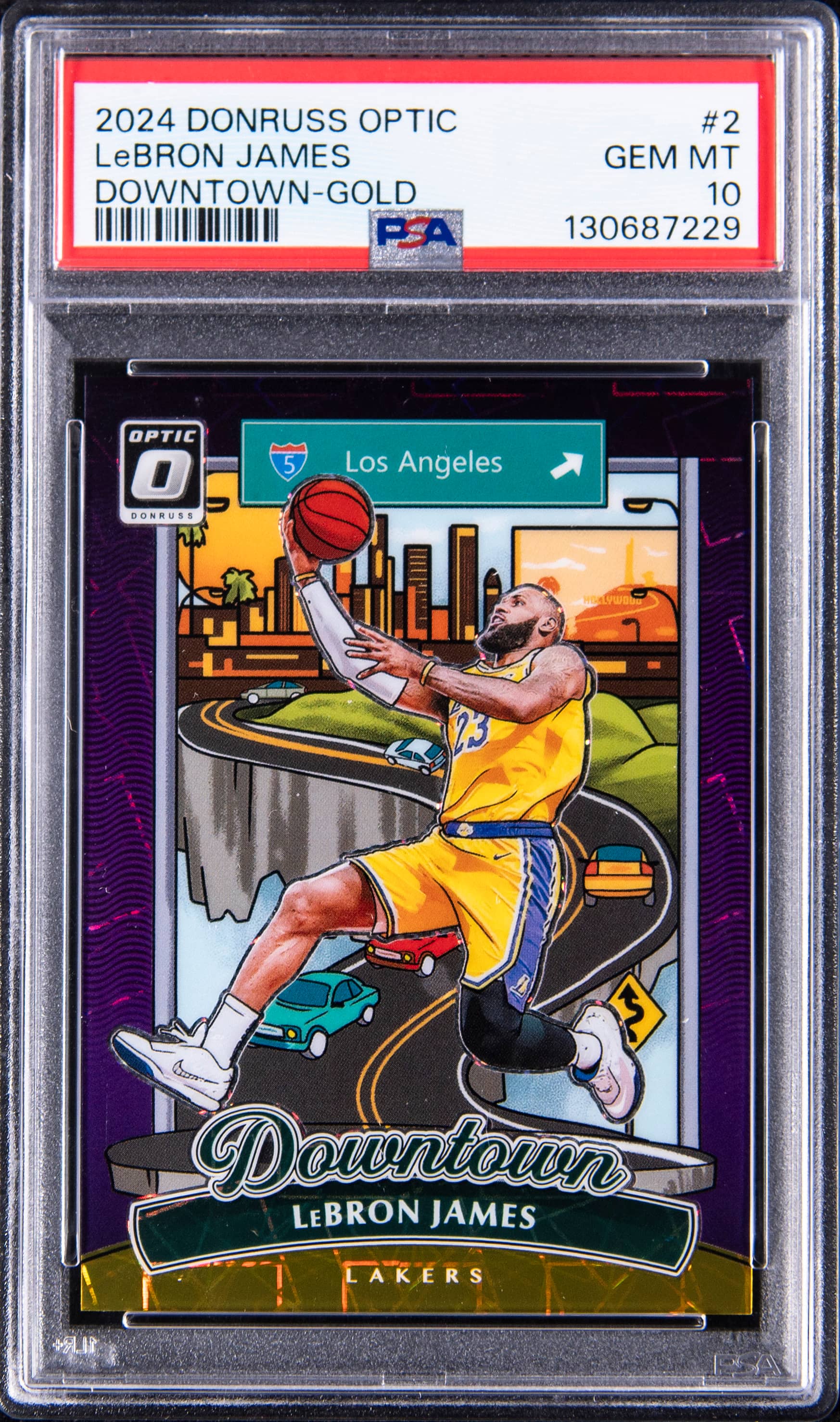 LeBron 2024-25 Downtown Gold PSA 10 sells for $47K